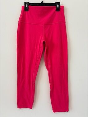 Lululemon Align High-Rise Crop 23” Double Lined Sz 8 Lip Gloss EUC